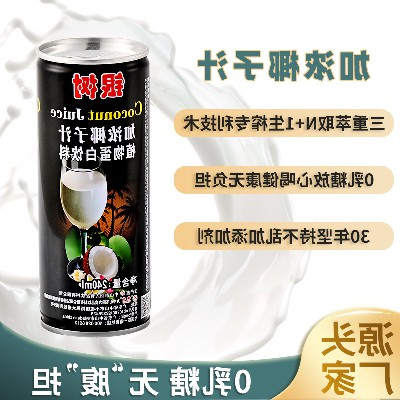 240ml银树加浓椰子汁海南风味0乳糖网红饮料植物蛋白椰汁饮料加盟