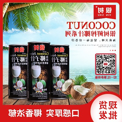 银树鲜榨系列浓郁口感椰子汁加浓口味椰汁椰奶5罐试喝装厂家合作